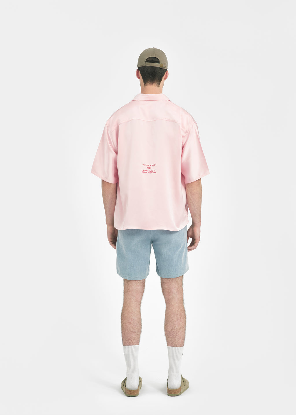 Short deux plis unisexe en denim
