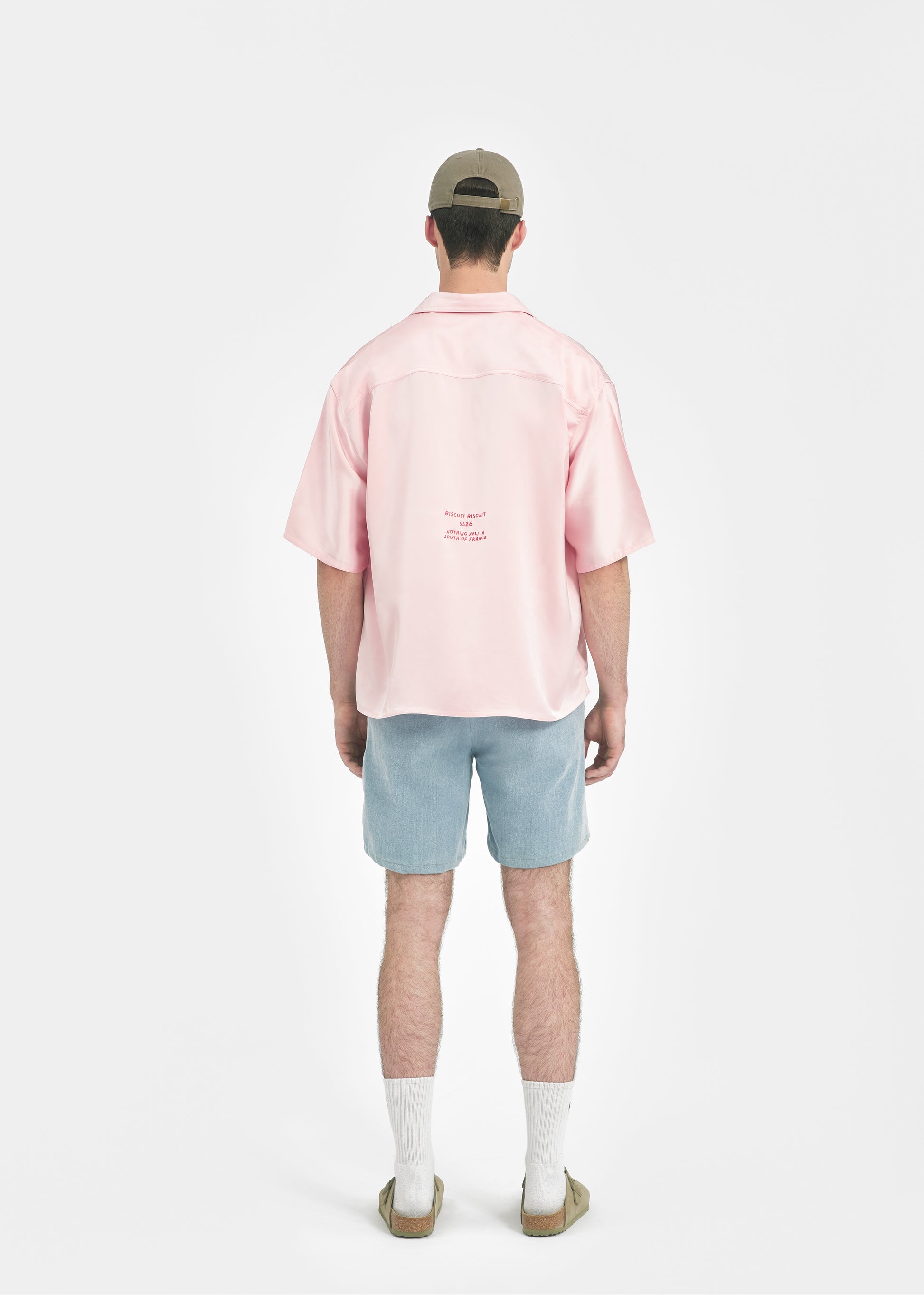 Short deux plis unisexe en denim