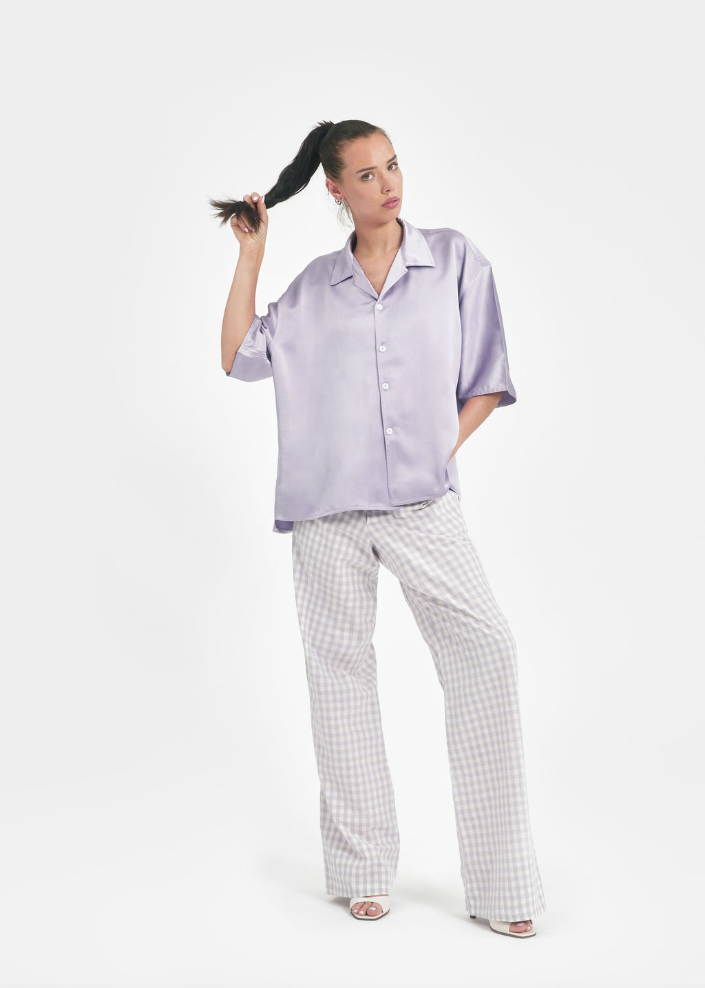 Chemise unisexe oversize lavande