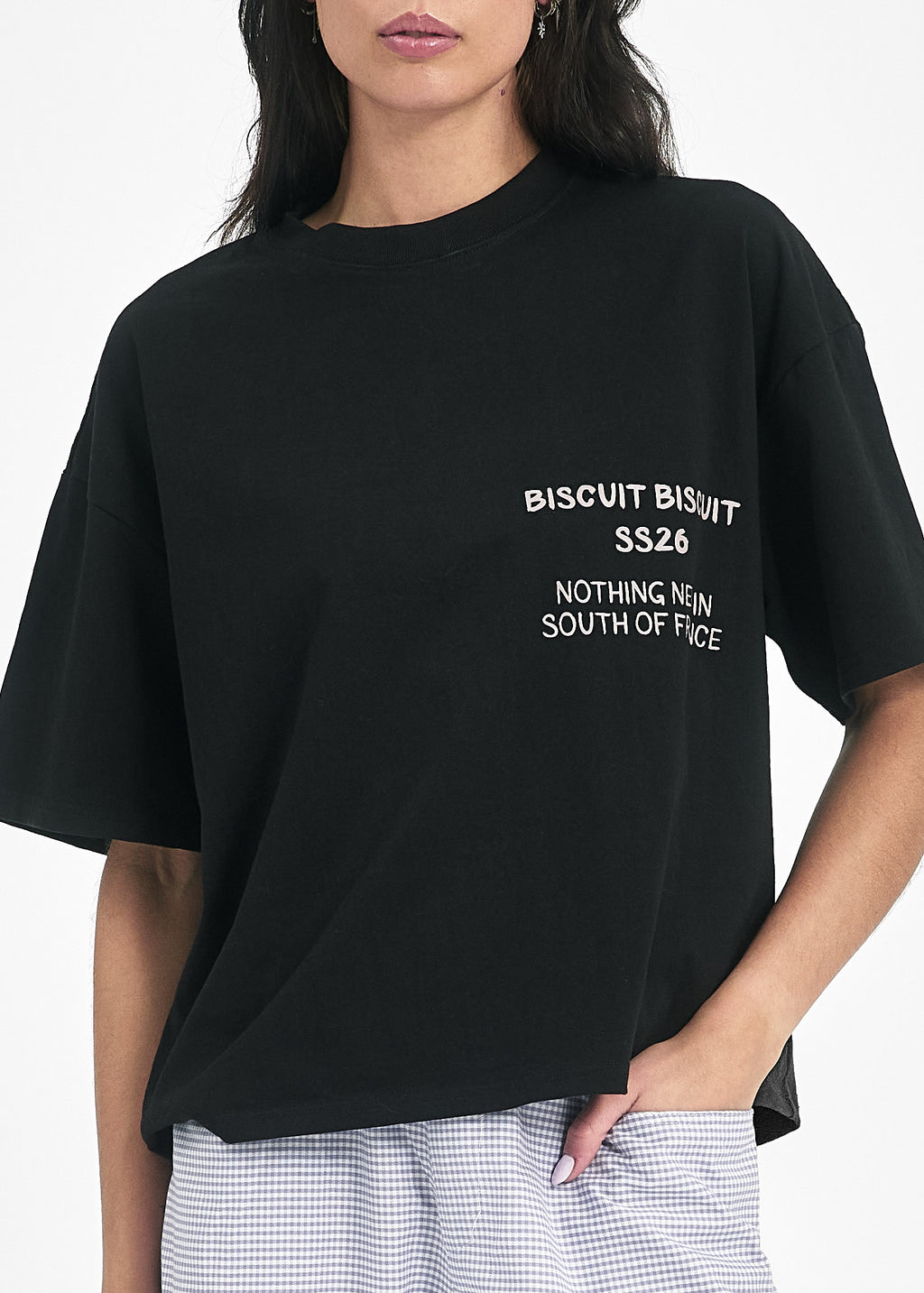 T-shirt oversize Biscuit Biscuit vêtement unisexe