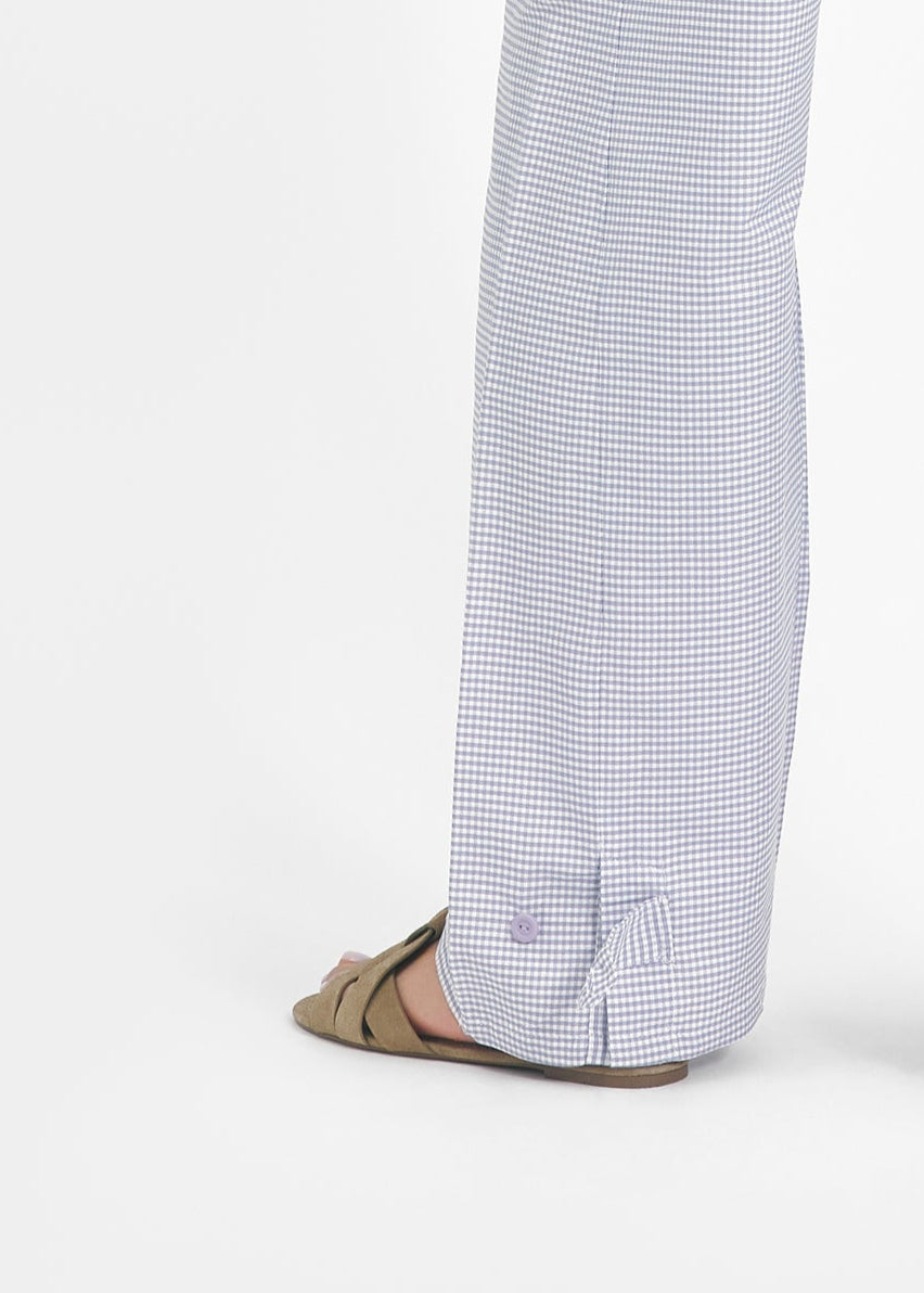 Pantalon unisexe carreaux lavande
