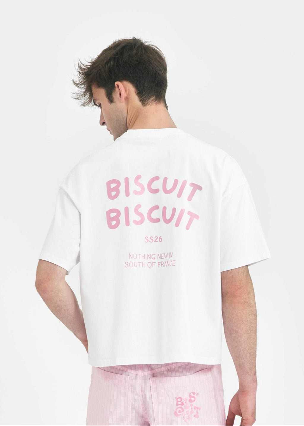 T-shirt oversize "Double Biscuit Rose"