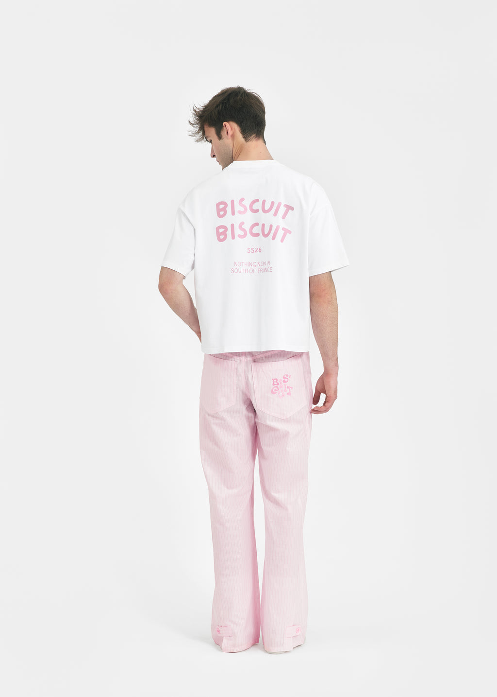 T-shirt oversize "Double Biscuit Rose"