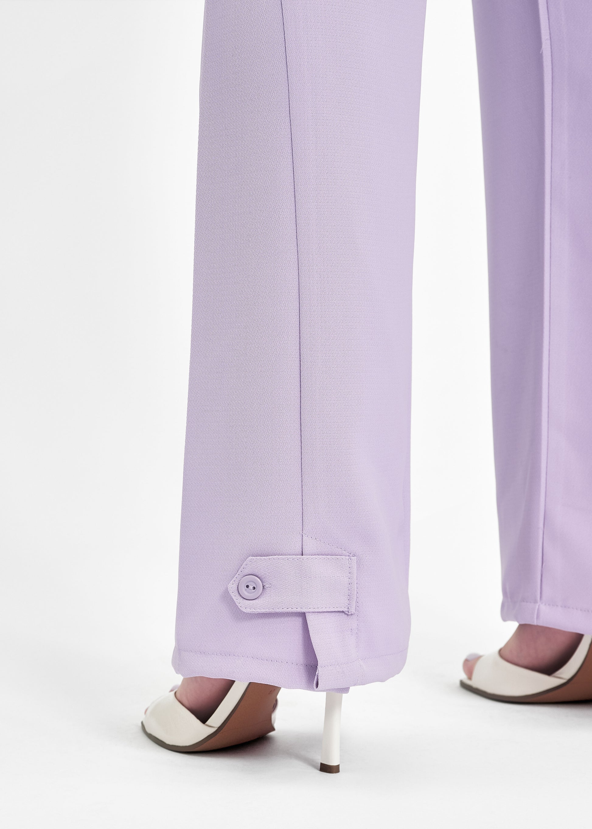 Pantalon ample unisexe crêpe lavande