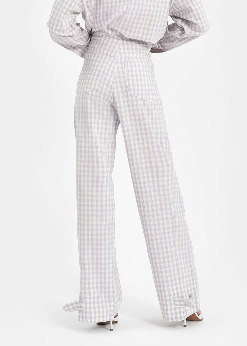 Pantalon ample unisexe coton vichy