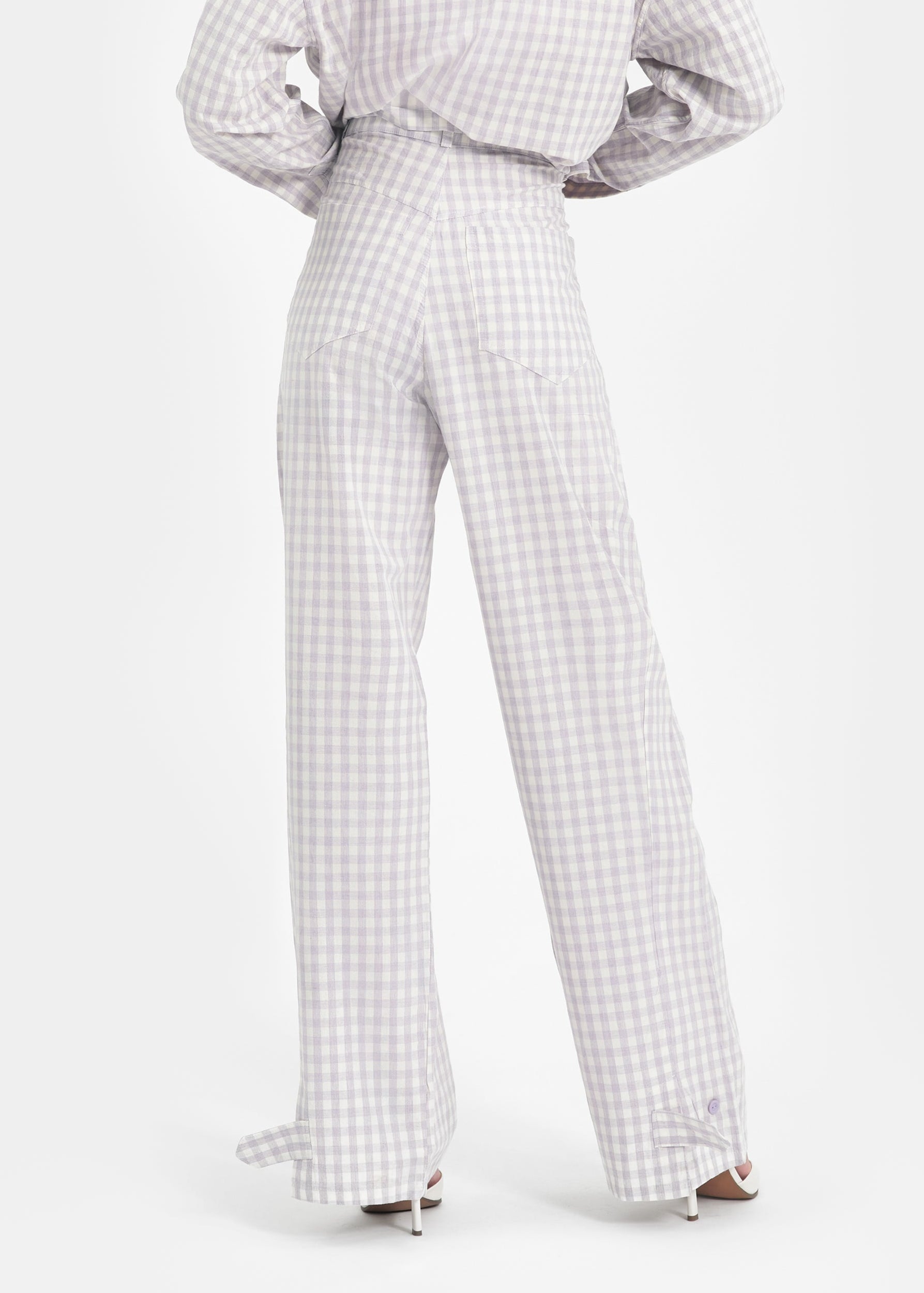 Pantalon ample unisexe coton vichy