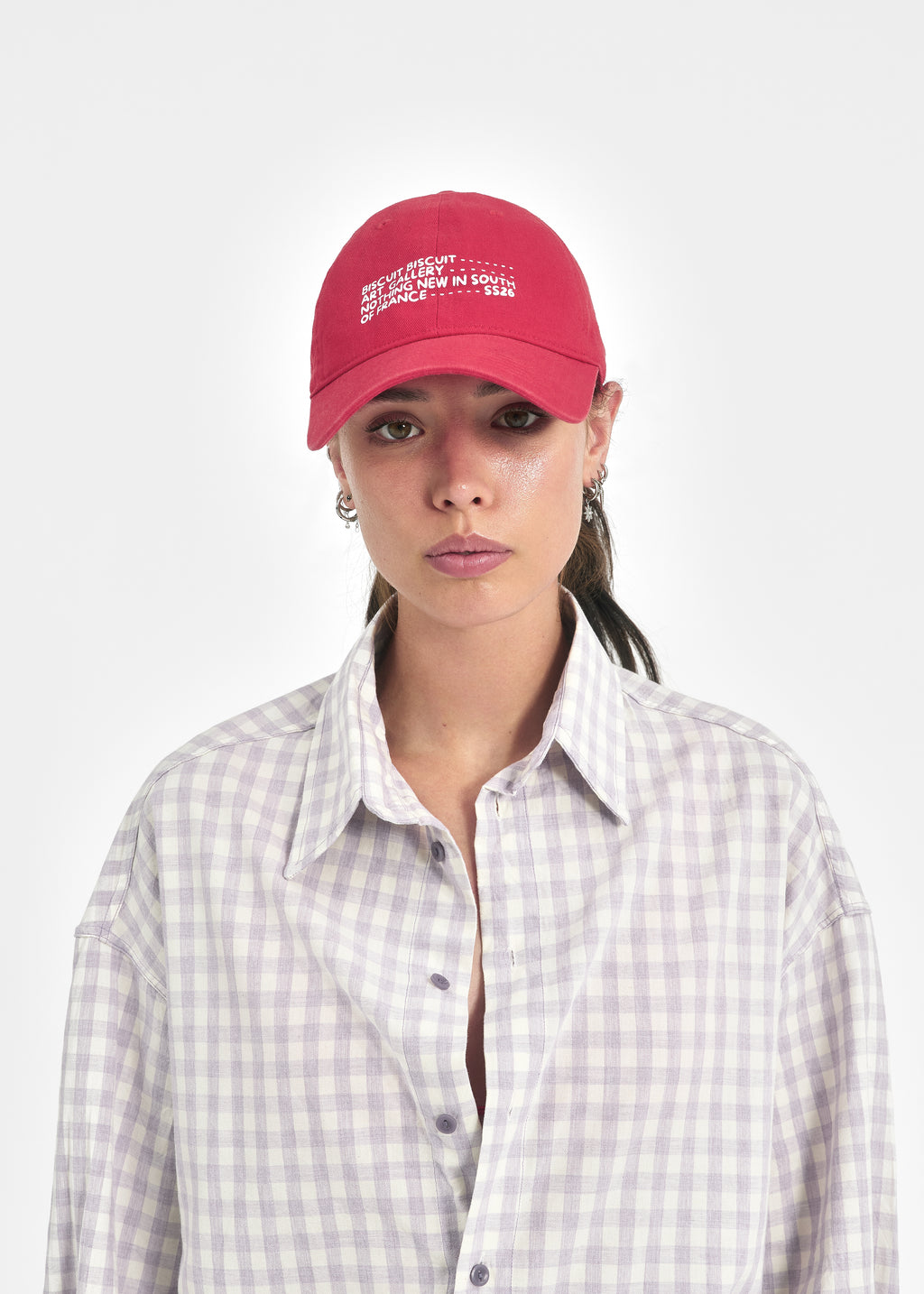 Chemise unisexe carreaux lavande