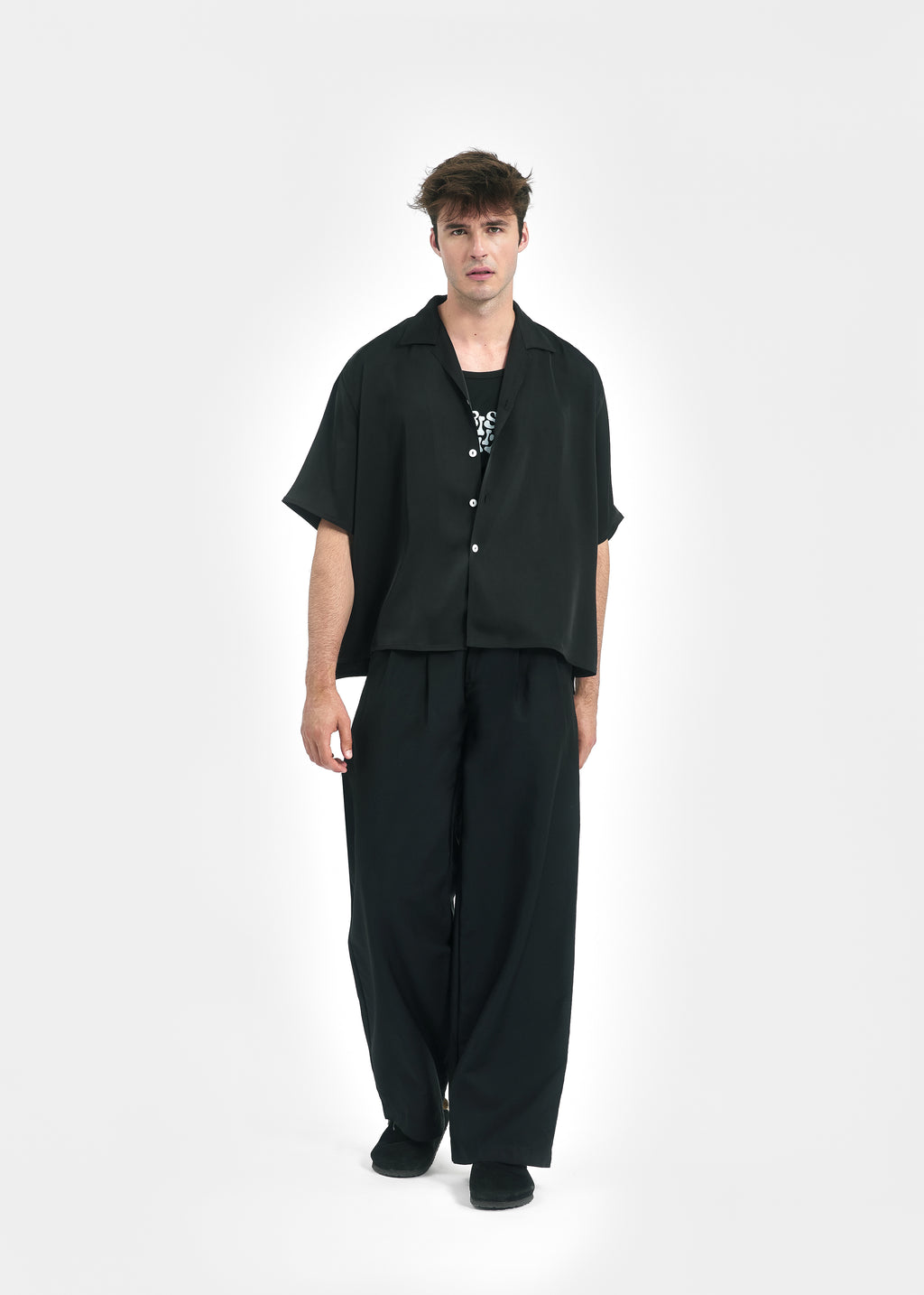 Chemise oversize unisexe noire