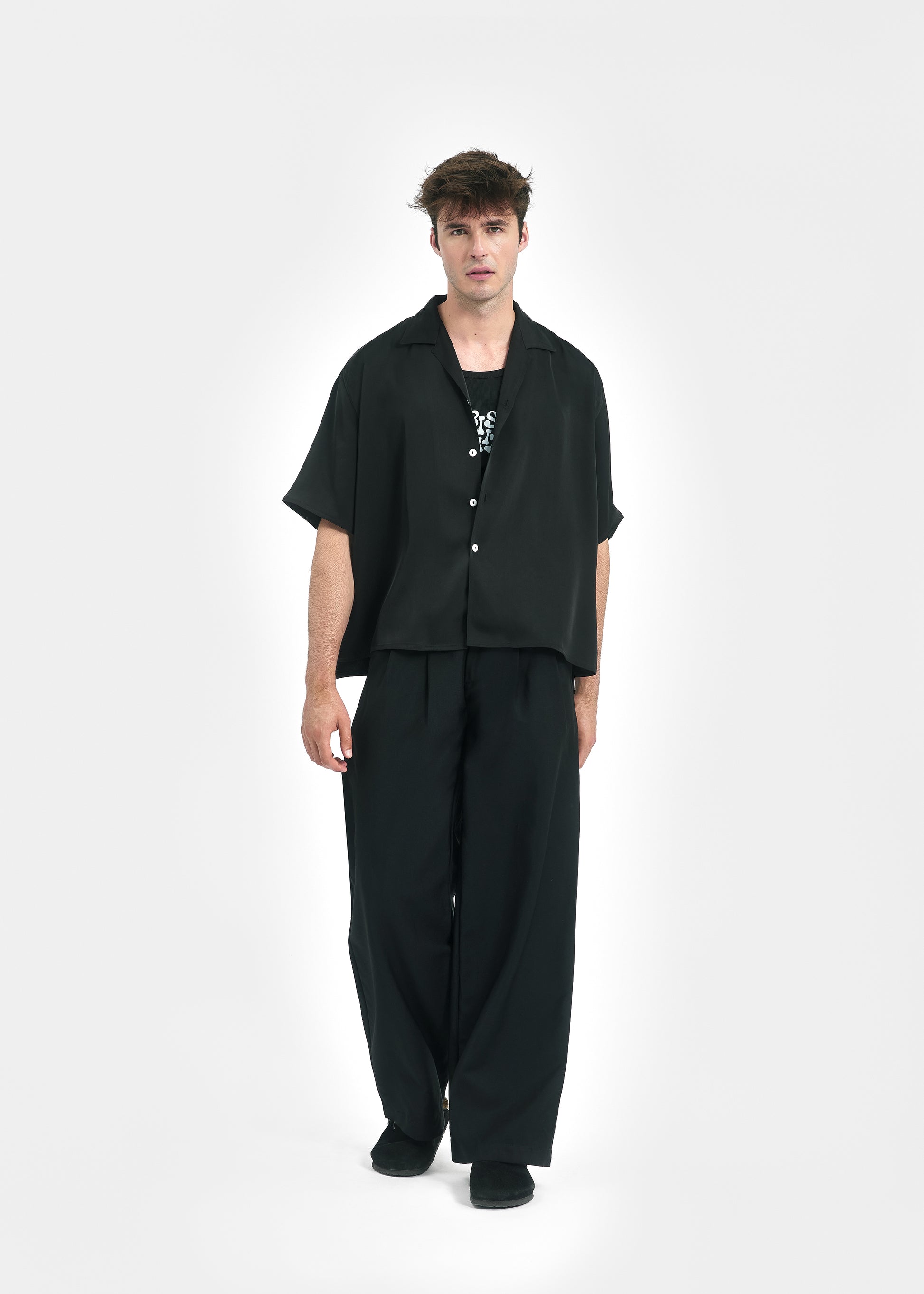 Chemise oversize unisexe noire