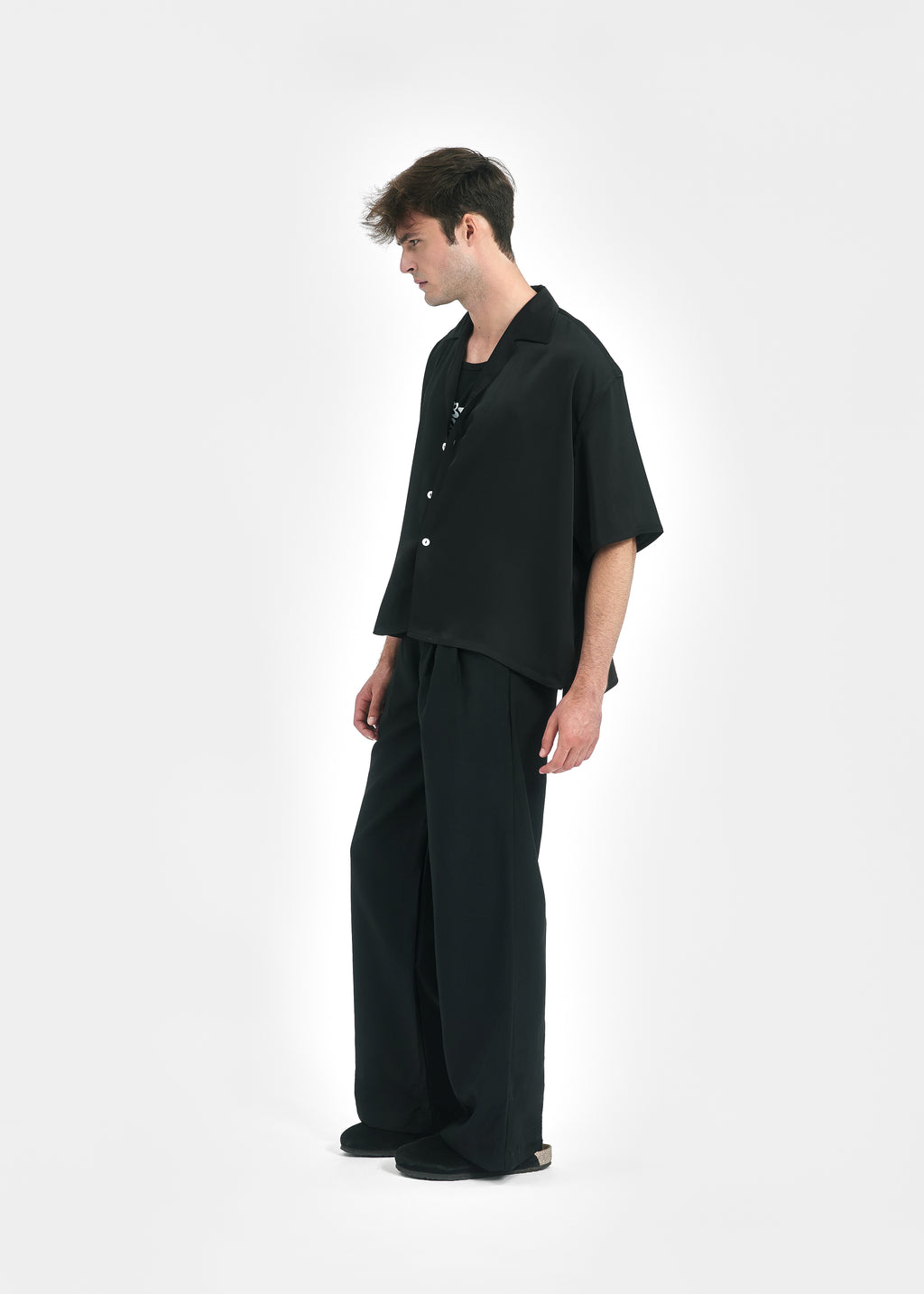 Chemise oversize unisexe noire