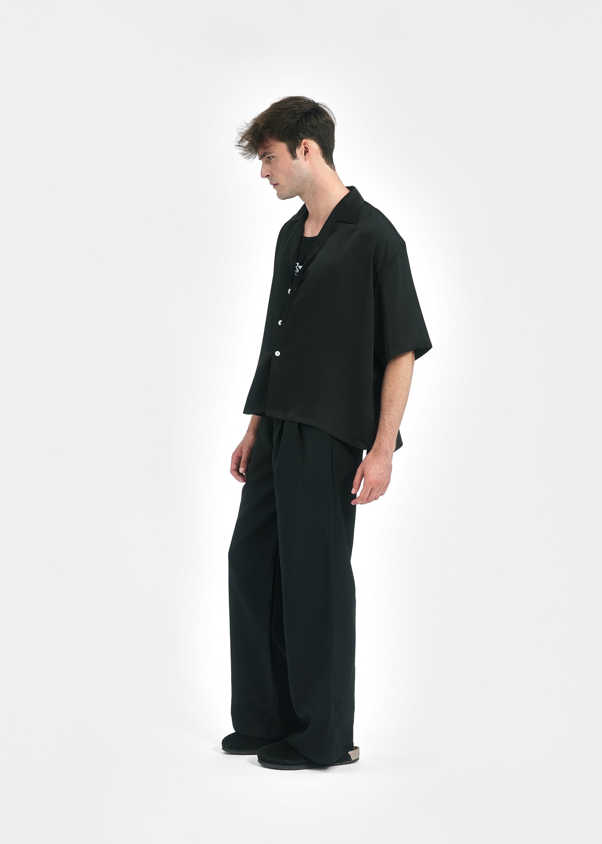 Chemise oversize unisexe noire