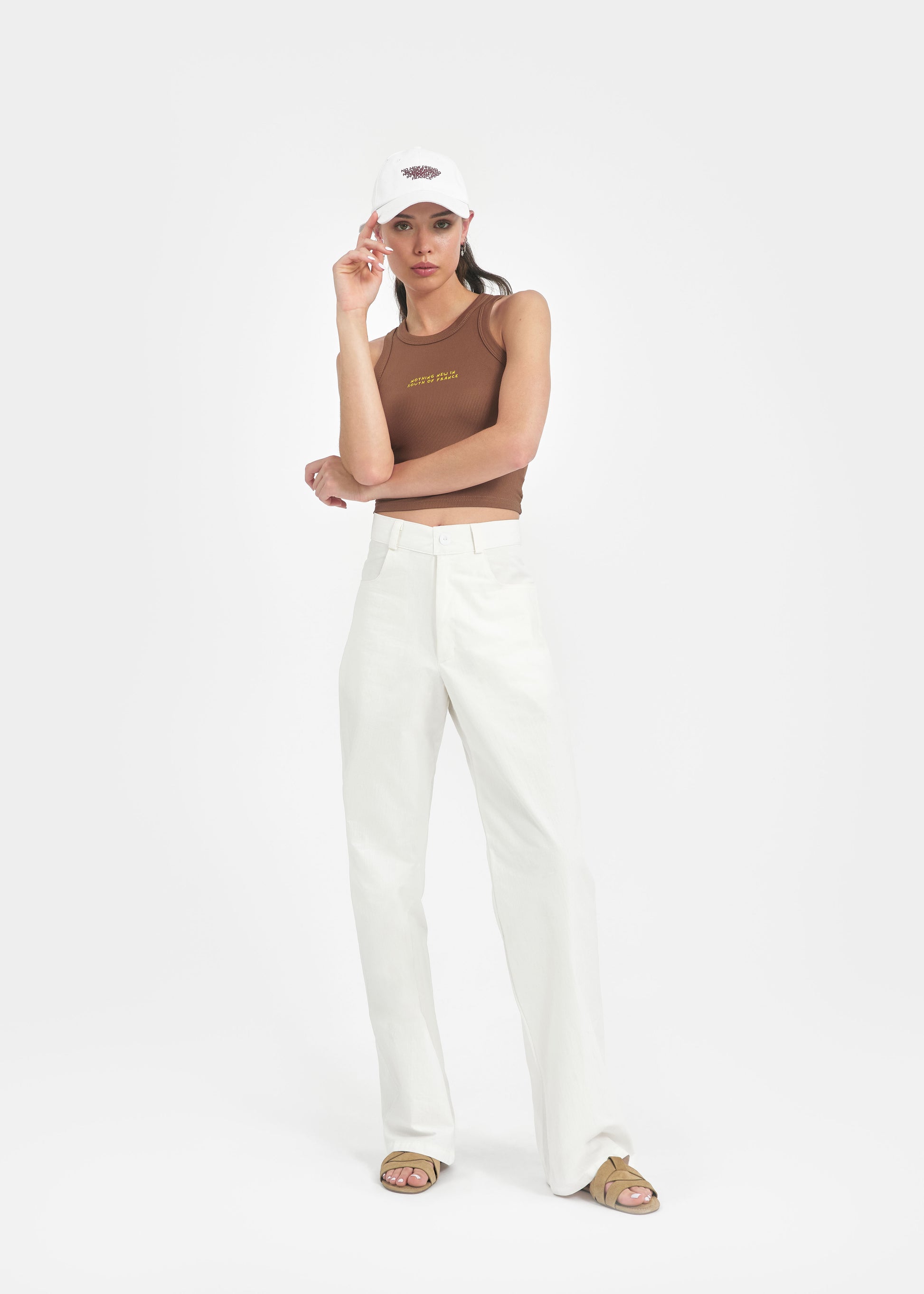 Pantalon ample unisexe coton blanc