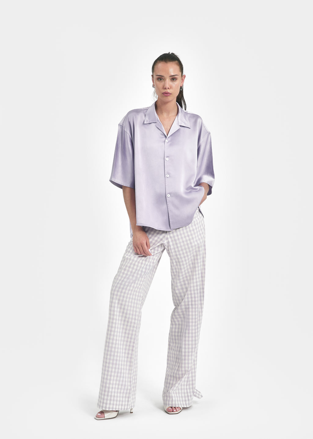 Chemise unisexe oversize lavande